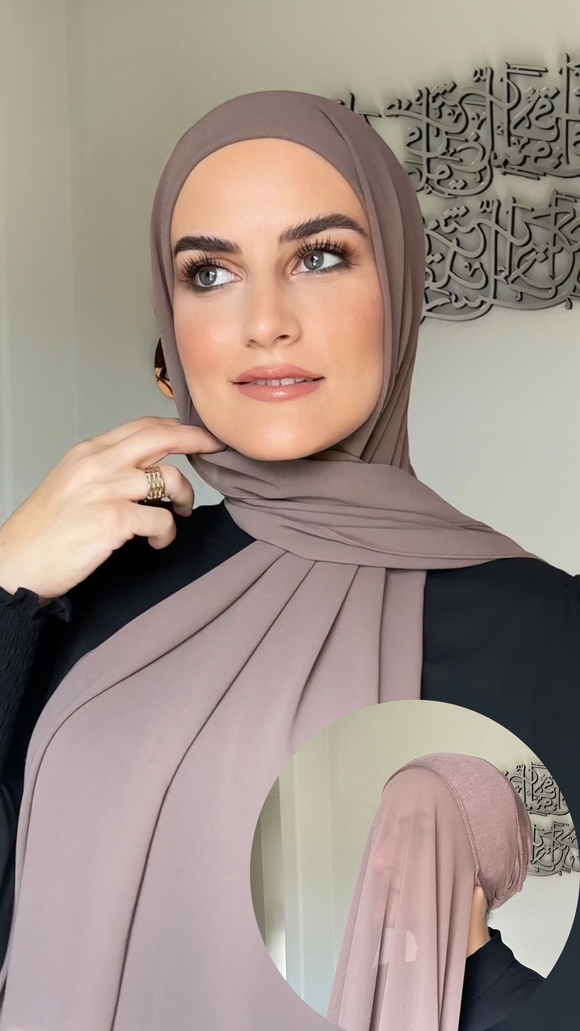 Regular Instant Hijab - Brown
