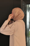 Organza Silk Hijab - Rosted Bronze