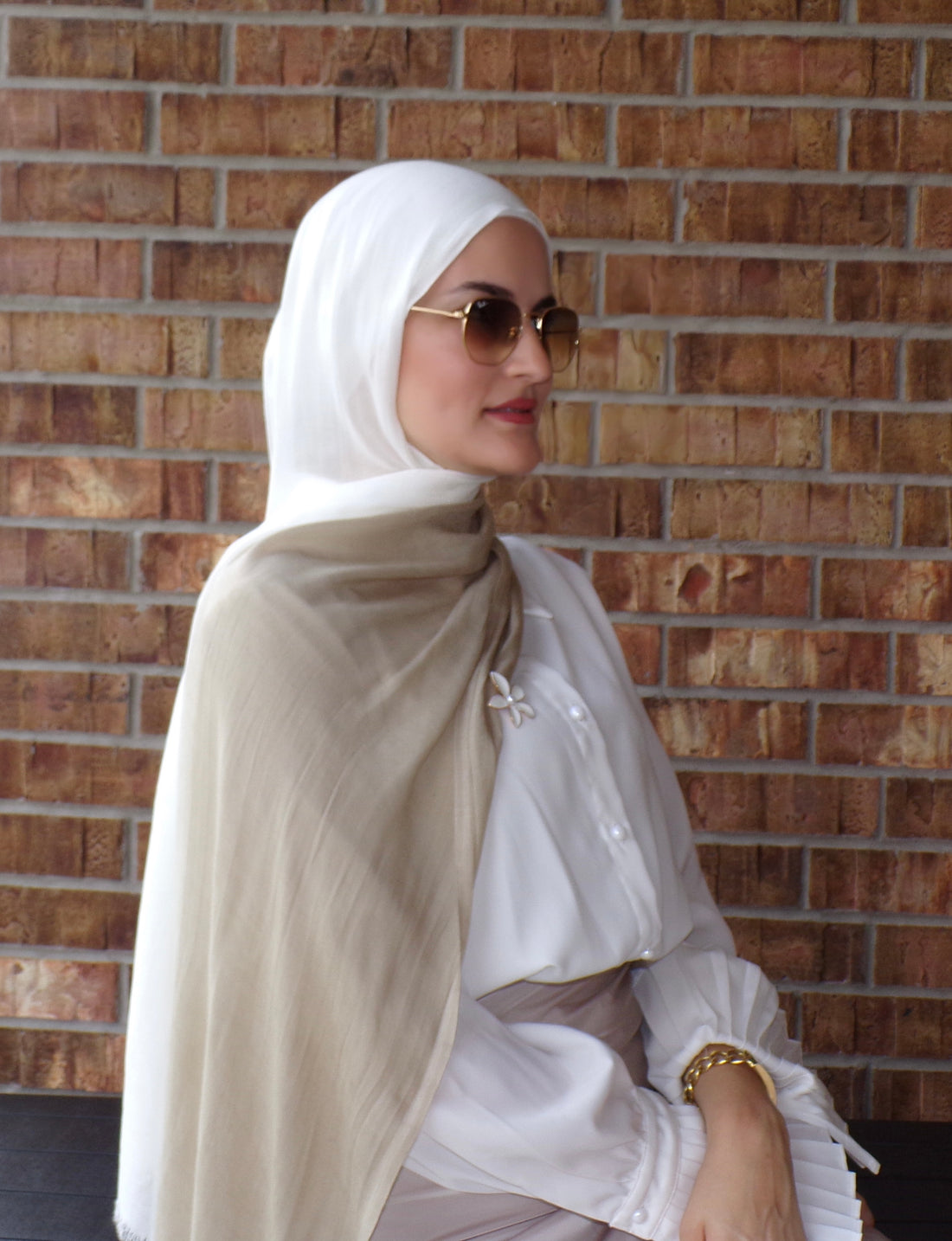 Rayon Ombre( Matching set) - Beige