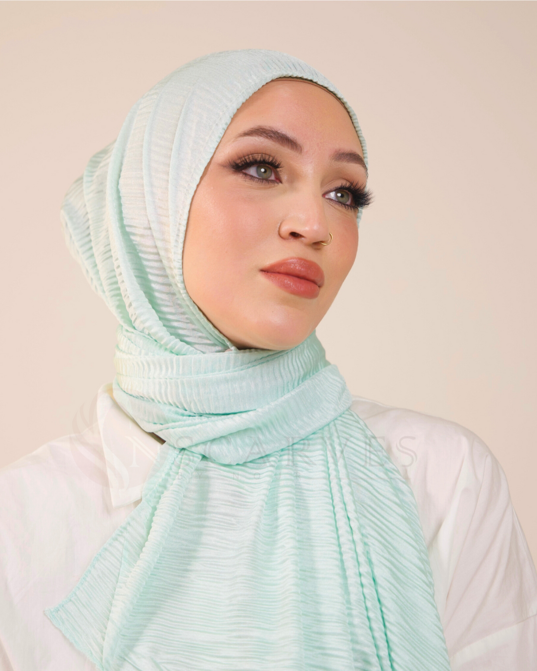 Marble Satin 24 - Azure