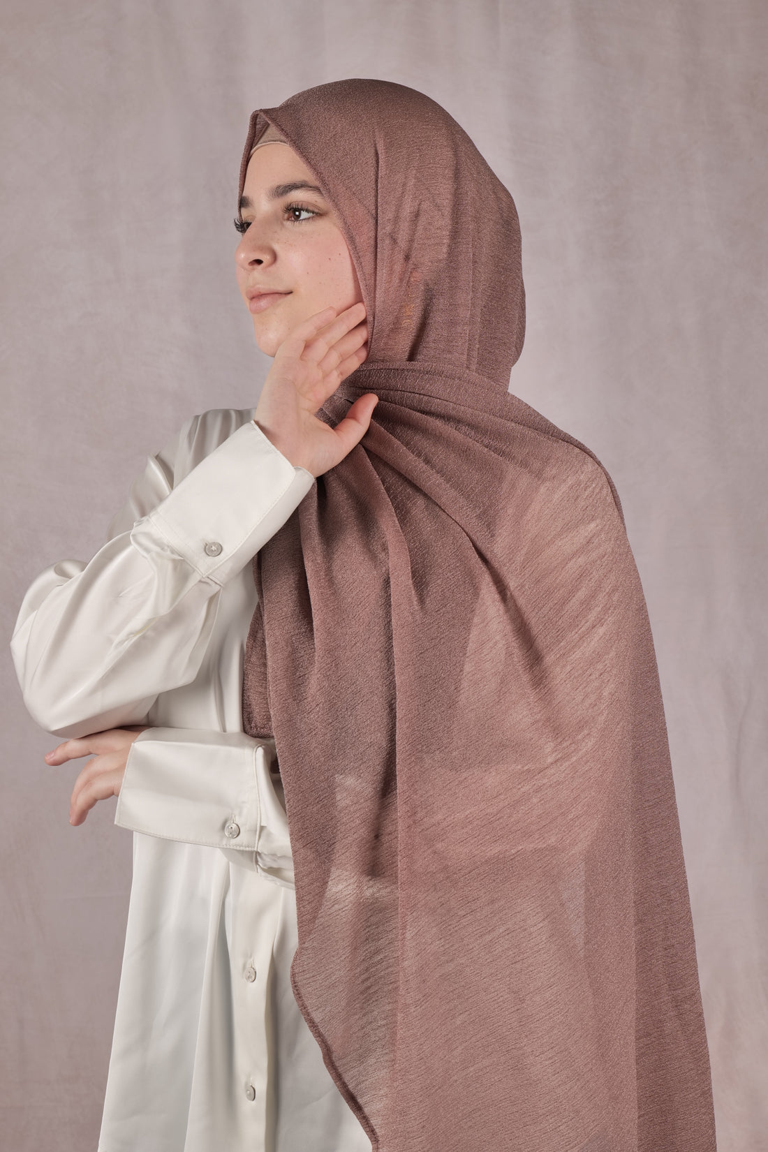 Cashmere KW Hijab - Dusty Rosewood