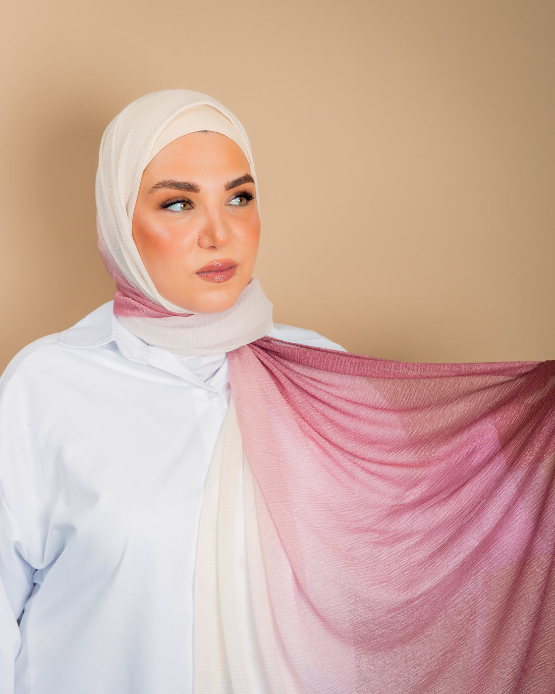 Cashmere KW Ombre Hijab - Soft Pink