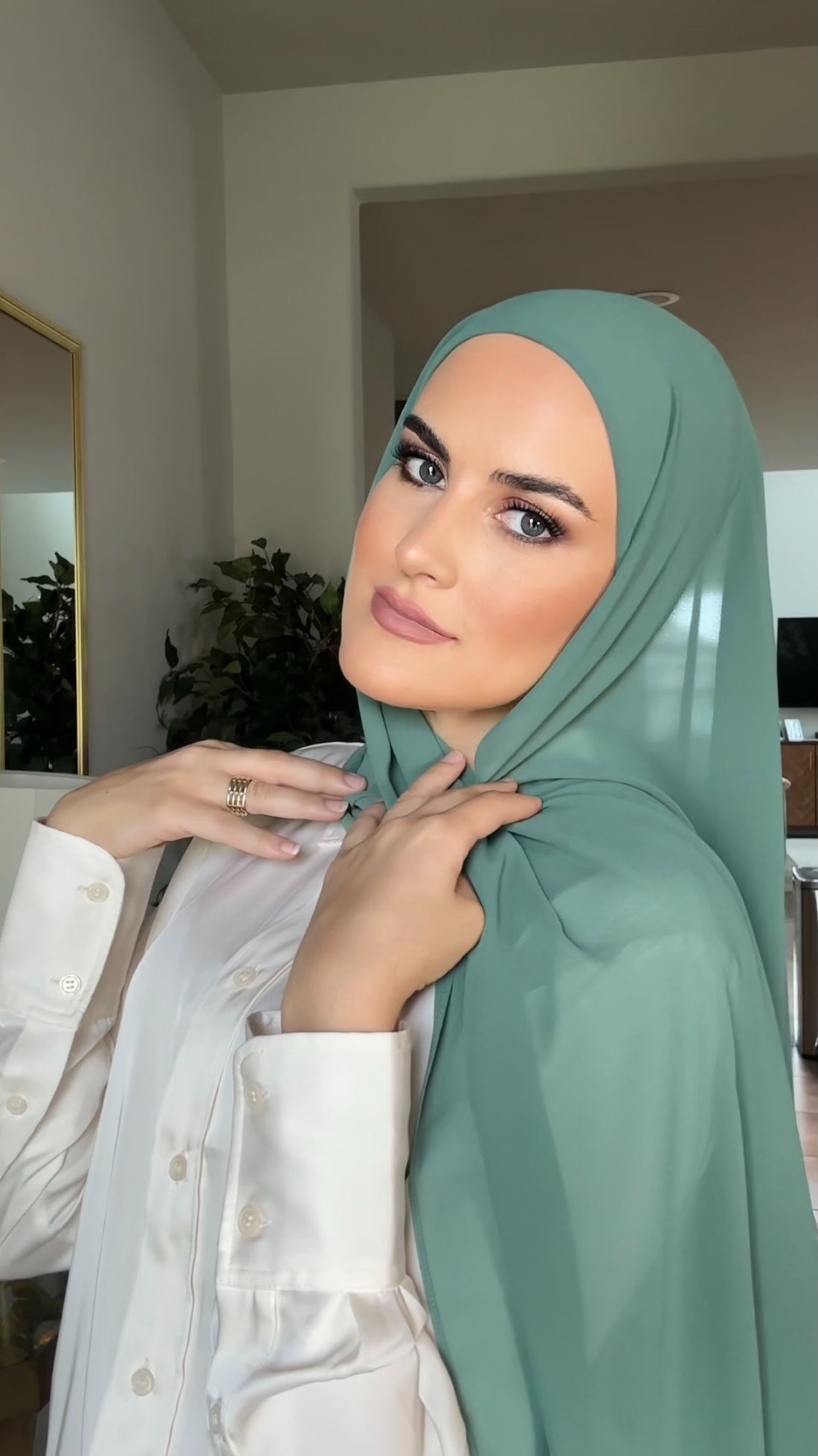 Regular Instant hijab - Sage Teal
