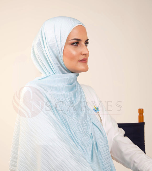 Marble satin luxury hijab