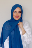 Loose Instant Hijab- Teal Blue