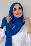 Loose Instant Hijab- Teal Blue