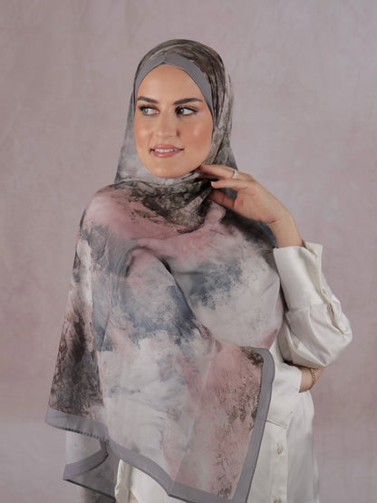 Printed Chiffon - Neptune Planet