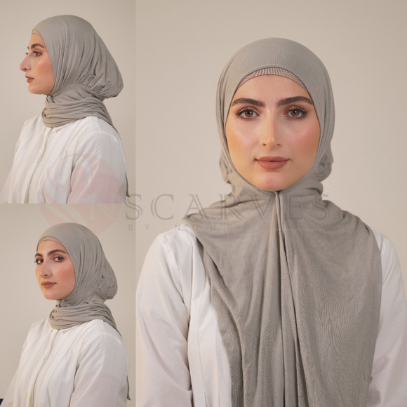 (Pre Order)Snap Tie Hijab - Sage