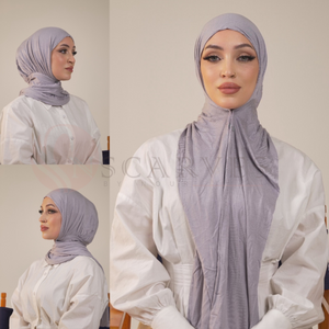 Snap Tie Hijab - Silver