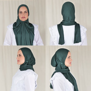 Snap Tie Hijab - Forest