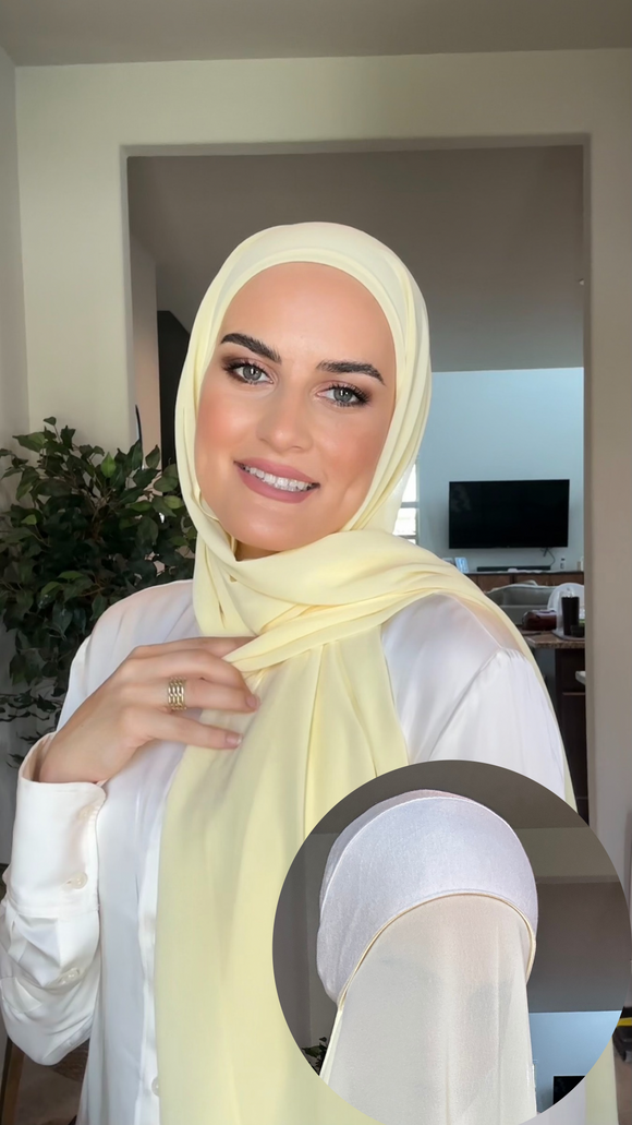 Regular Instant hijab - Lemon Yellow