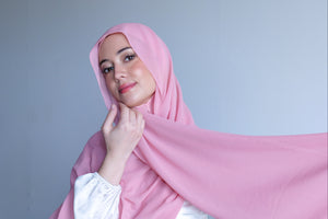 Loose Instant Hijab- Rich Pink