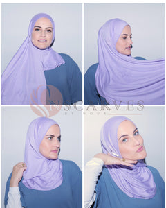 Small Travel Hijab W/ Open Ears- Mauve