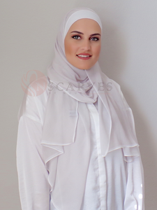 Marble Print Hijab- Pastel Greyge