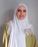 Small Travel Hijab ( Matching Set) - Off White