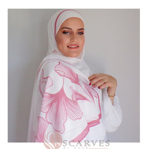 Azalea Edge Hijab- Rose pink