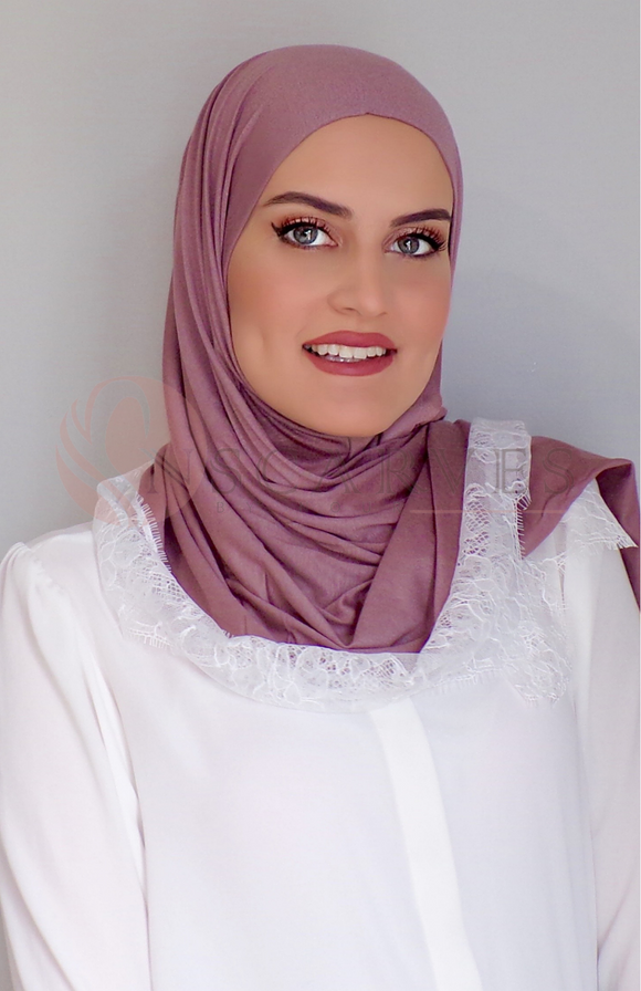 Small Travel Hijab(Matching Set) - Plum