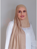 Small Travel Hijab (Matching Set) - Banana Beige