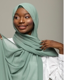 chiffon hijab green