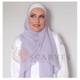 The Fancy Edge Hijab (Matching Set)- Lilac